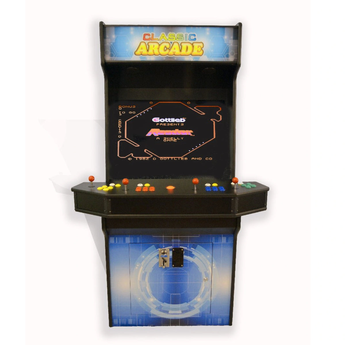 Home Arcade Machine for Sale – 4 Player Multi Game Arcade Cabinet with Ms. Pac-Man, Galaga, Mortal Kombat, Street Fighter & 3,041 Classic Games