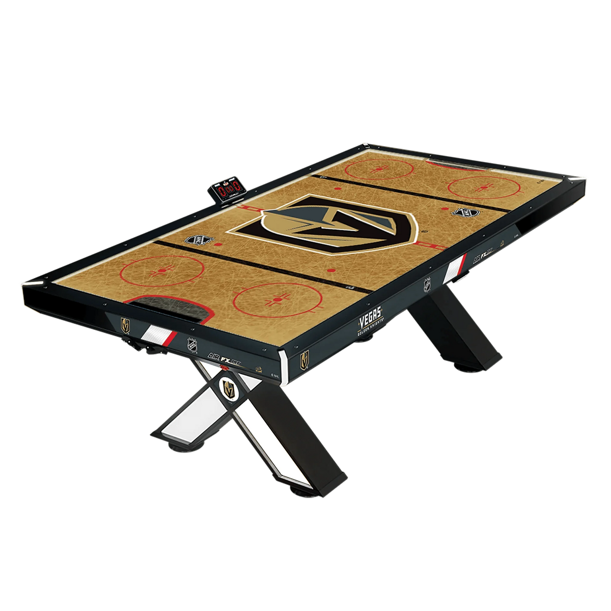 Home NHL Air FX Pro 8&#39; Air Hockey Table – Official NHL Licensed | LED Backlit Playfield | Powder Coated Steel &amp; Hardwood Accents | Programmable LEDs | Choose Your Team.