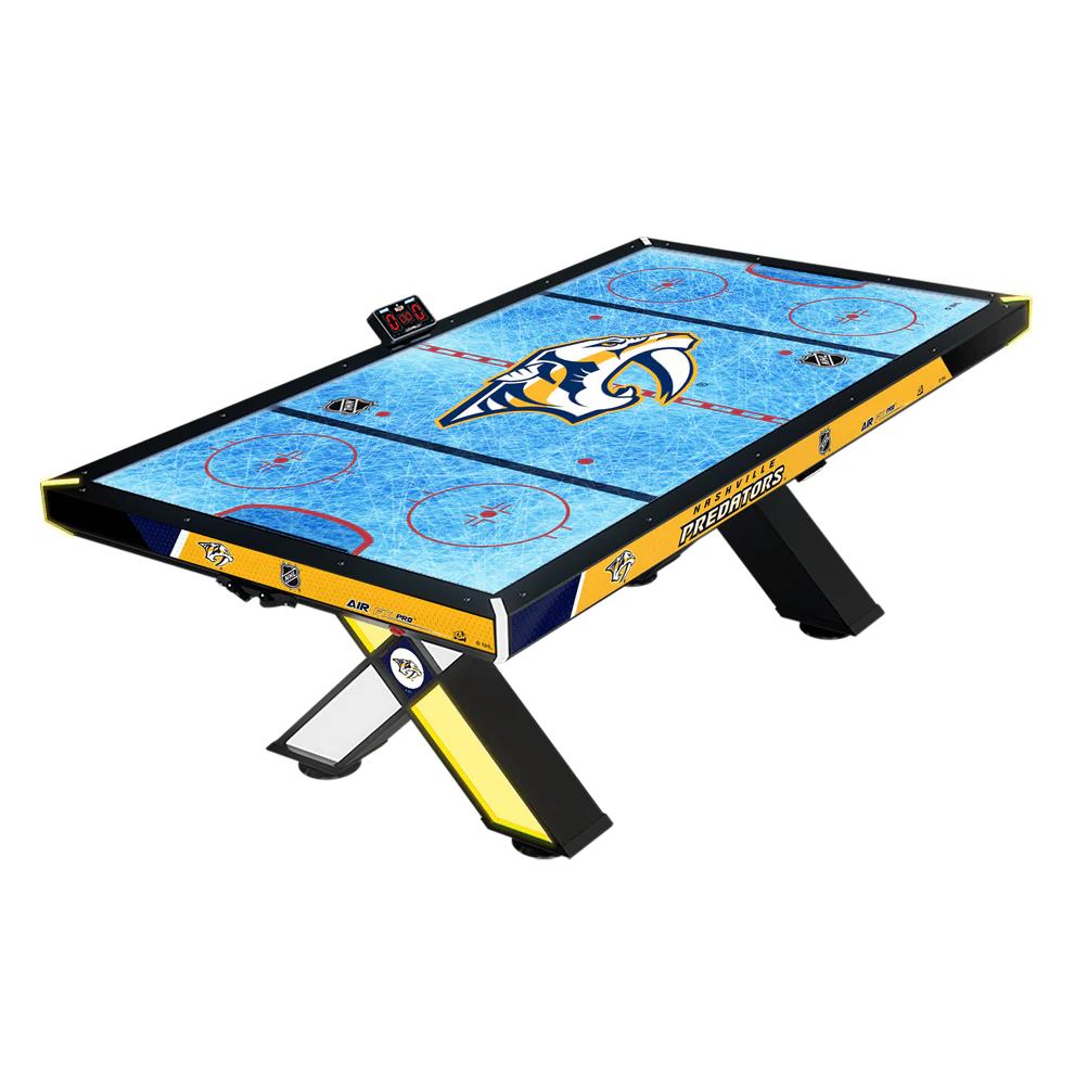 Home NHL Air FX Pro 8&#39; Air Hockey Table – Official NHL Licensed | LED Backlit Playfield | Powder Coated Steel &amp; Hardwood Accents | Programmable LEDs | Choose Your Team.