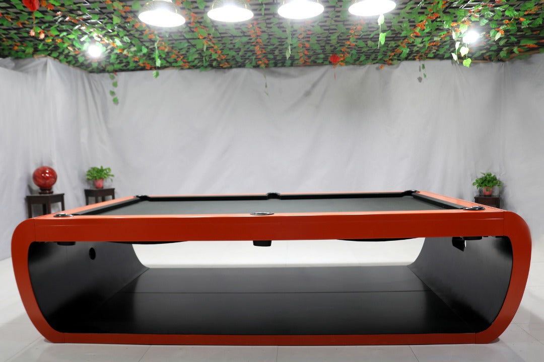 Aldo Luxury Billiards Table – Modern Slate Pool Table | Solid Hardwood Frame | Professional 3-Piece Slate | Leather Drop Pockets | Matte or High-Gloss Finish.