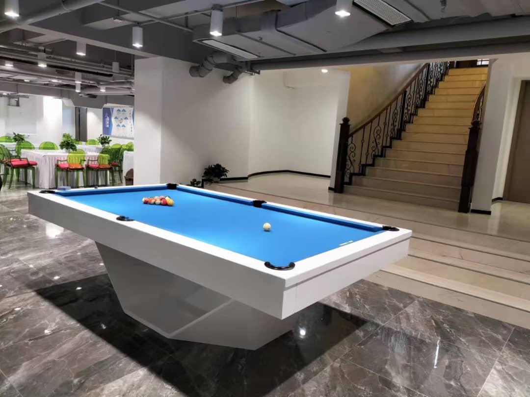Olics Luxury Slate Pool Table – Modern Minimalist Billiards Table | Solid Hardwood Frame | 3-Piece Precision Slate | Leather Drop Pockets.
