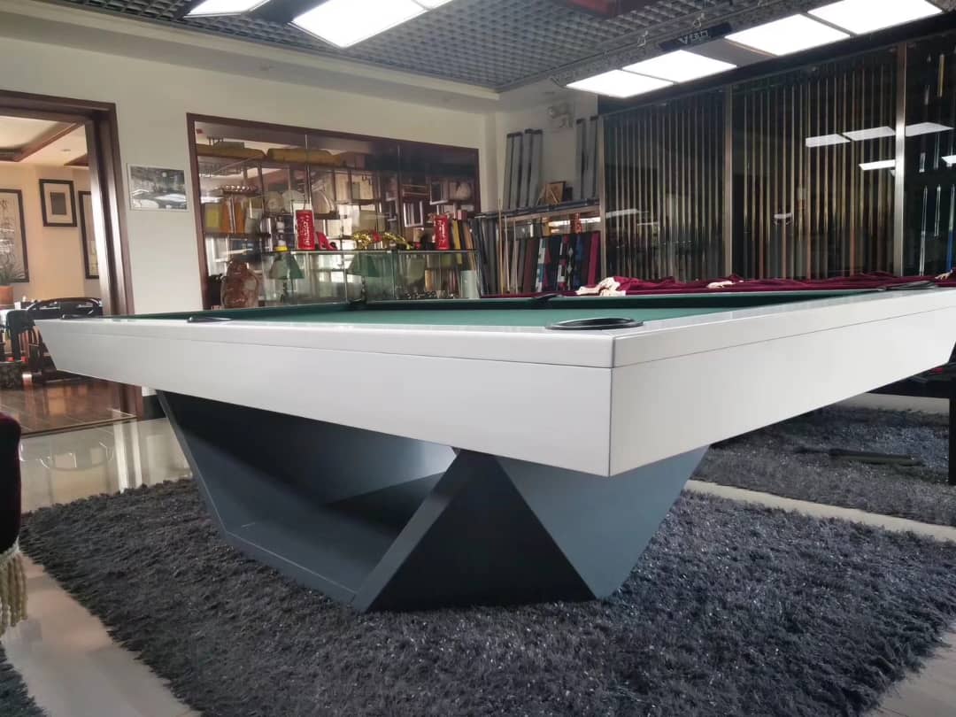 Olics Luxury Slate Pool Table – Modern Minimalist Billiards Table | Solid Hardwood Frame | 3-Piece Precision Slate | Leather Drop Pockets.