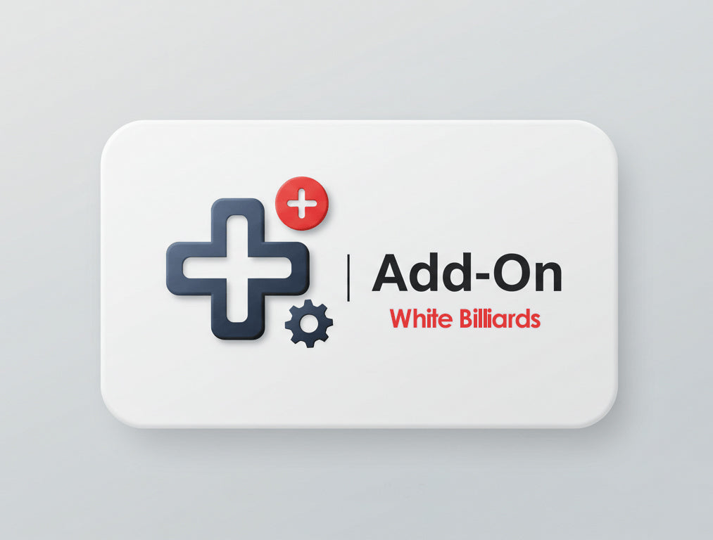 White Billiards Add-on: Matching Dining Top.