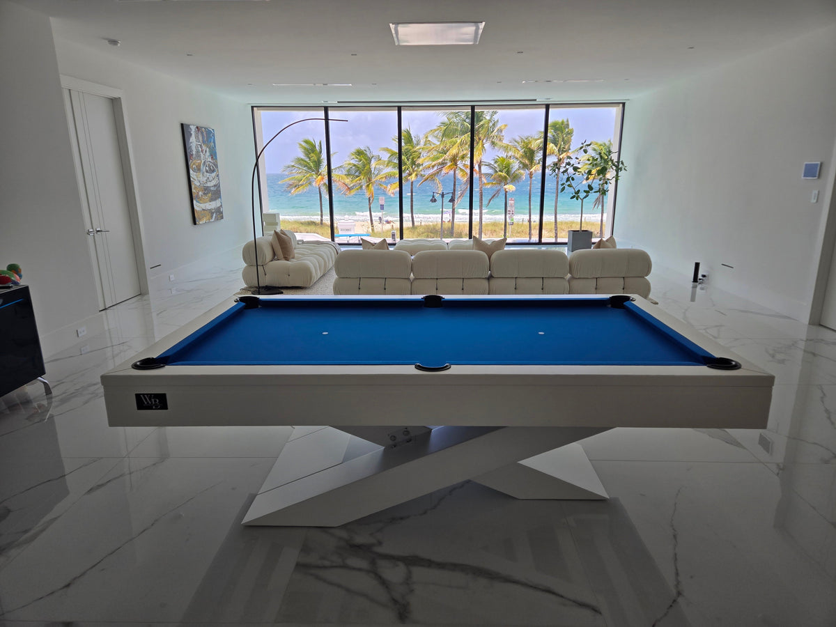 Ultimate Modern Luxury Slate Pool Table | Solid Hardwood | Leather Pockets.
