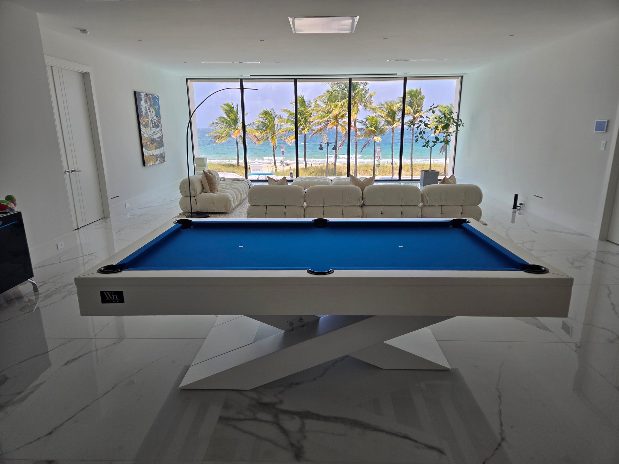 Ultimate Modern Luxury Slate Pool Table | Solid Hardwood | Leather -, image size:2048x1536