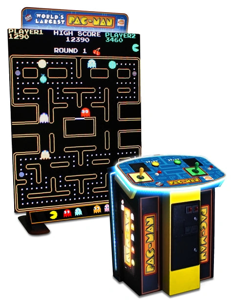 Namco World’s Largest Pac-Man Arcade Game – 108&quot; LED Billboard Display | 1-2 Player Co-Op | Includes Galaga | Custom Advertising | Raw Thrills &amp; Bandai Namco.