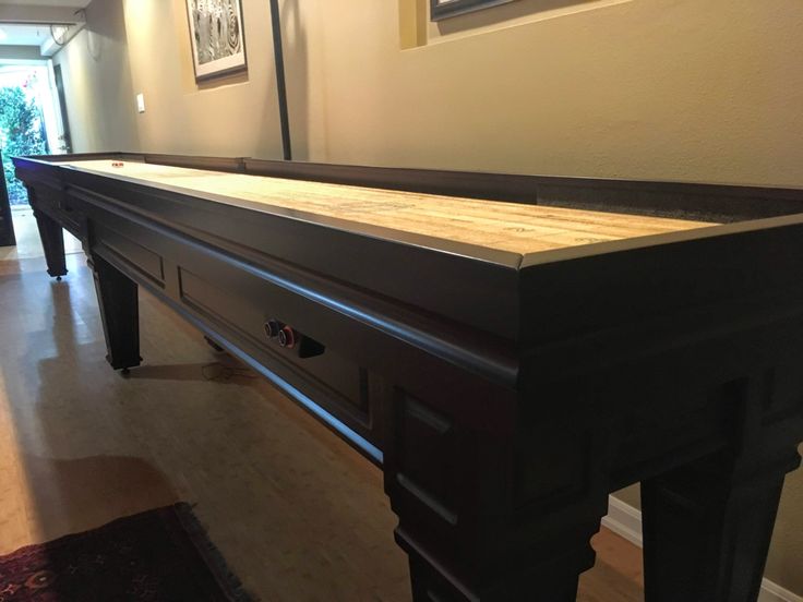 Worthington Shuffleboard Table with Italian Gothic design and Champion’s Signature Playfield.