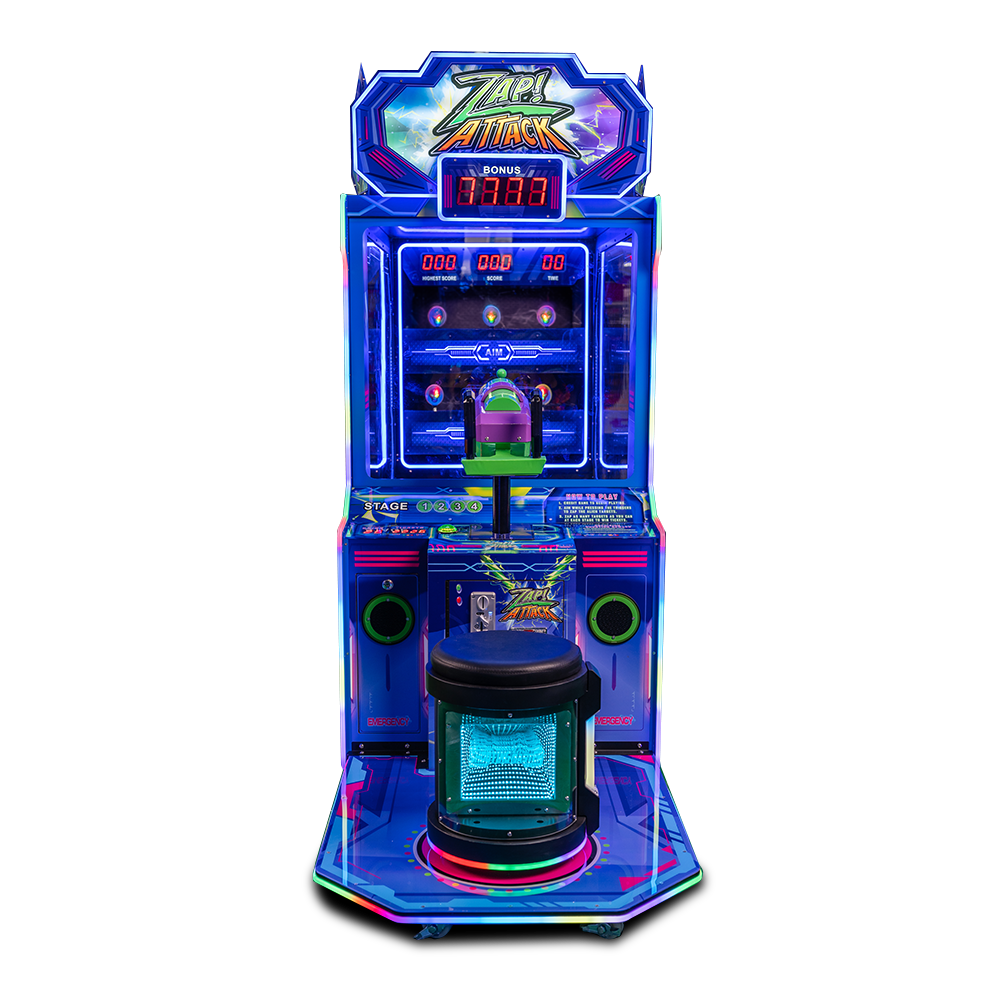 Zap Attack Arcade Machine | Alien Defense Ball Shooter Game by Benchmark Games - Video Game Arcade