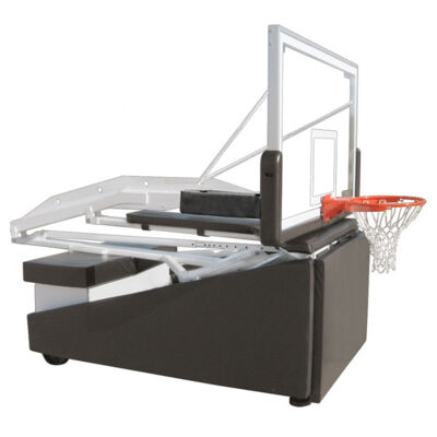 Tempest™ Triumph Portable Basketball Goal – 72&quot; Tempered Glass Backboard, 66&quot; Extension &amp; Pro Safety Padding.