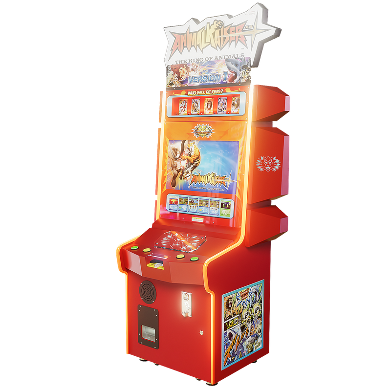 Bandai Namco Animal Kaiser Plus Arcade Card Battle Game - Collectible Card Dispenser | HD Animated Battles | Ticket Redemption | Compact Kid-Friendly Cabinet.