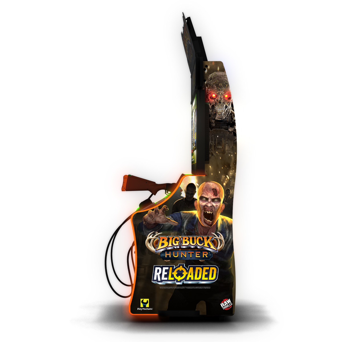 Big Buck Hunter Reloaded Panorama Arcade Machine – 2 Player Hunting Game | 42&quot; HD Display | Online Tournaments &amp; DLC | Raw Thrills &amp; Play Mechanix | Pump-Action Rifles.