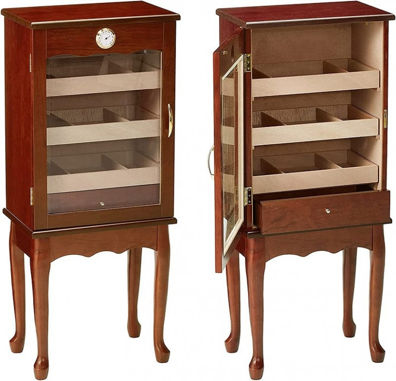 600 Cigar Count Storage Bronze Mahogany Cigar Humidor Cabinet – Belmont.