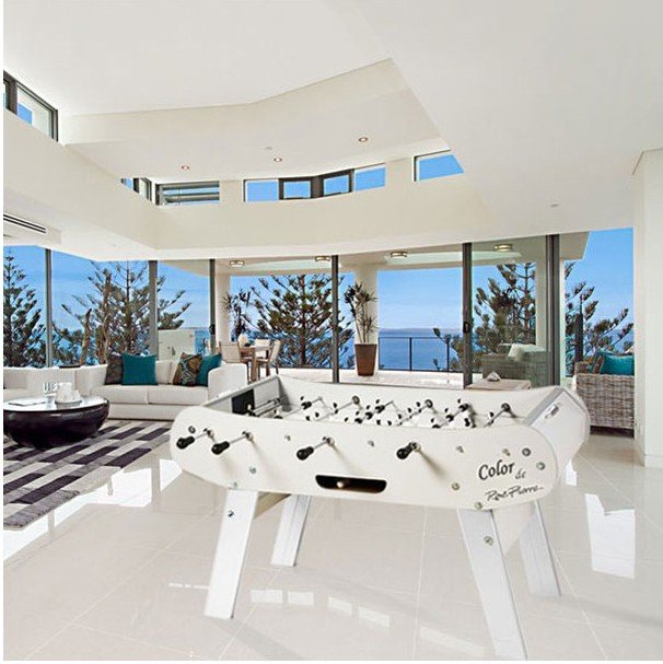 Deluxe White Blanc Foosball Table by René Pierre.