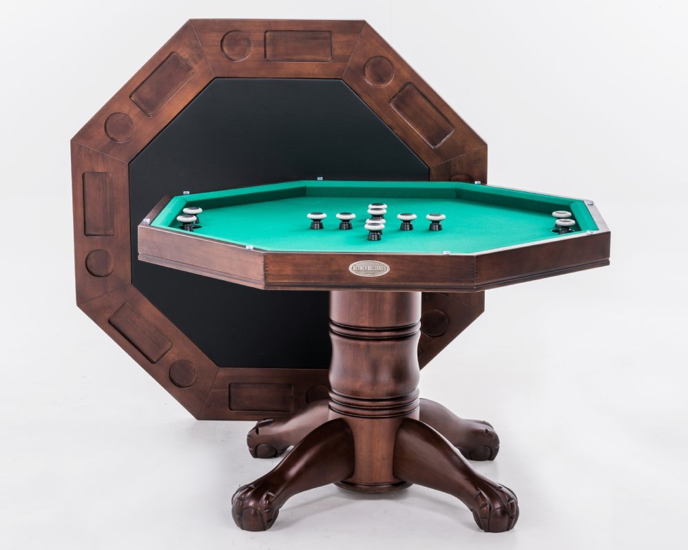 "The Boca" 3 in 1 Game Table - Octagon Slate Bumper Pool / Poker / Dining Table by Berner Billiards