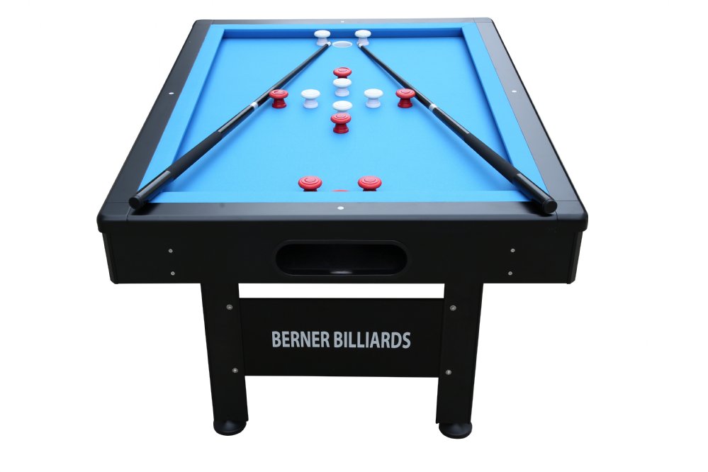 The Orlando Outdoor Bumper Pool Table in Black (Non-Slate) by Berner Billiards.