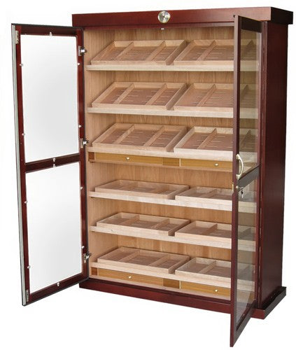 1200 Cigar Count Contemporary Black Glass Cigar Display Cabinet – Bermuda.