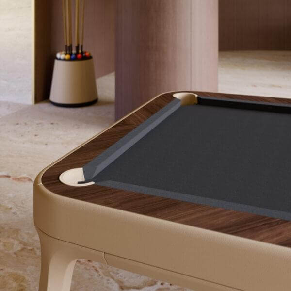 Morris Luxury Leather Pool Table – Handmade in California | Fully Leather-Wrapped | Professional Slate Billiards Table | Simonis Cloth | Custom Finishes &amp; Drop Pockets.