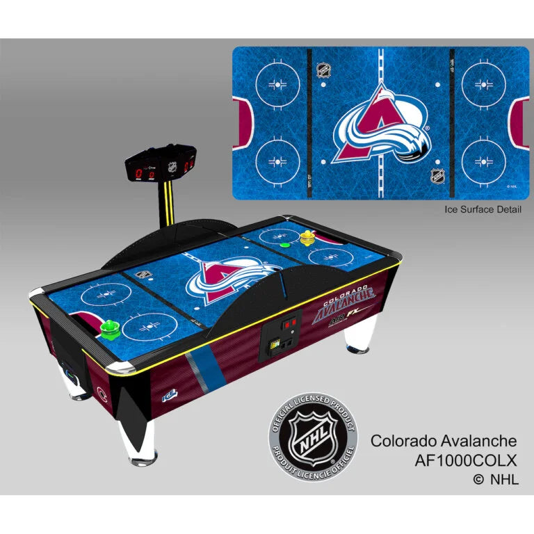 NHL Team Air FX Full Size Air Hockey Table – 8&#39; LED Playfield | Official NHL Licensed | Custom Team Logos &amp; Jersey Graphics | ½&quot; Thick Surface | Commercial-Grade Arcade Game.