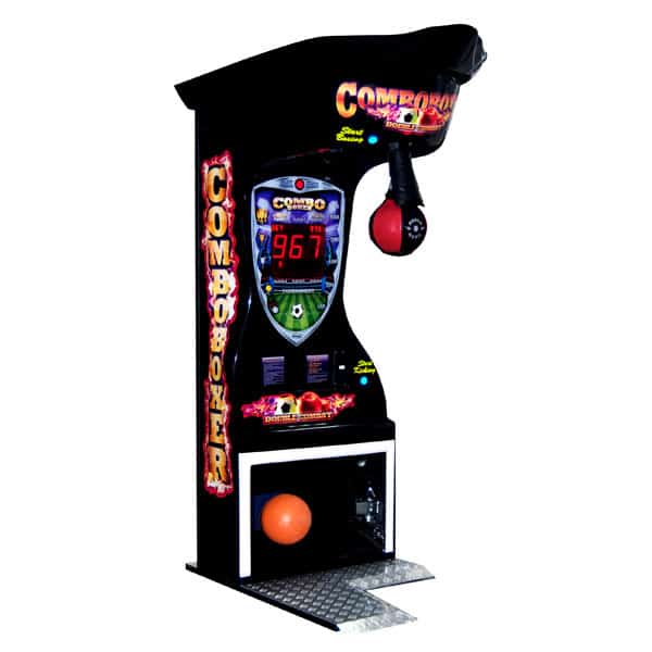 Arcade game machine with 'COMBO' branding on a white background