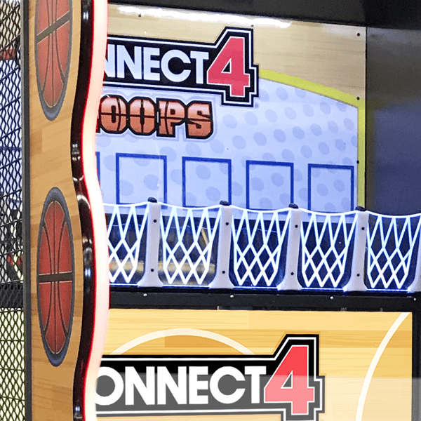 Connect 4 Hoops HD Arcade Machine closeup view
