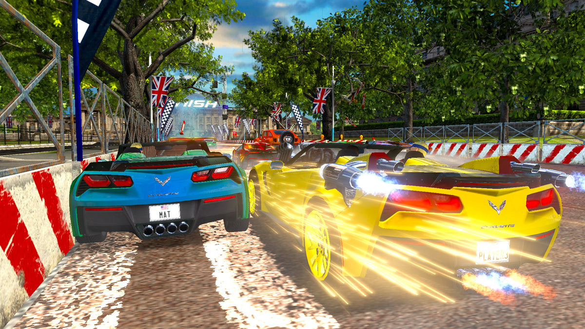 Cruis’n Blast Arcade Machine – 1-8 Player Racing Game | 43&quot; HD Display | Raw Thrills &amp; Nintendo | Deluxe LED Cabinet | 20+ Licensed Supercars &amp; Exotic Tracks.