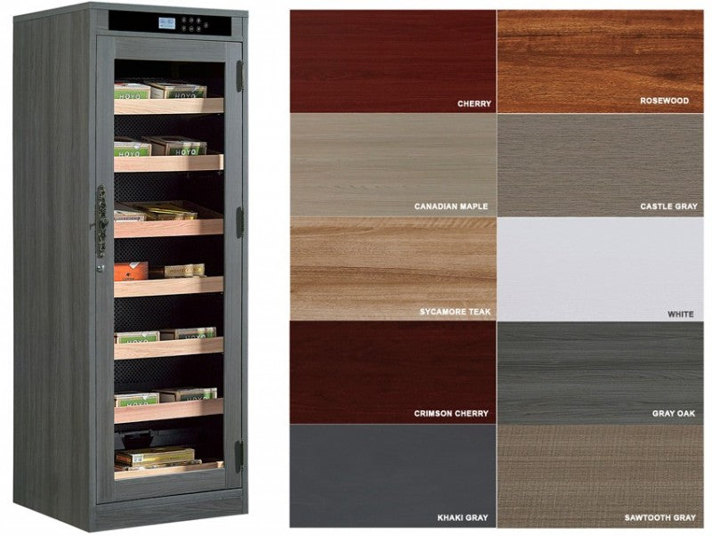 2000 Cigar Count Custom Finish Electric Cigar Humidor Cabinet – Remington Lite Series.
