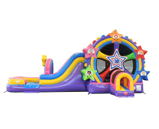 Mega Ferris Wheel Inflatable Water Slide Bounce House Combo with Blower