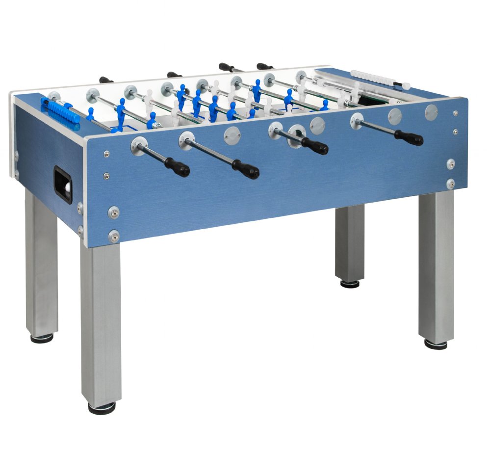 G-500 Weatherproof Foosball Table by Garlando, Blue or White.