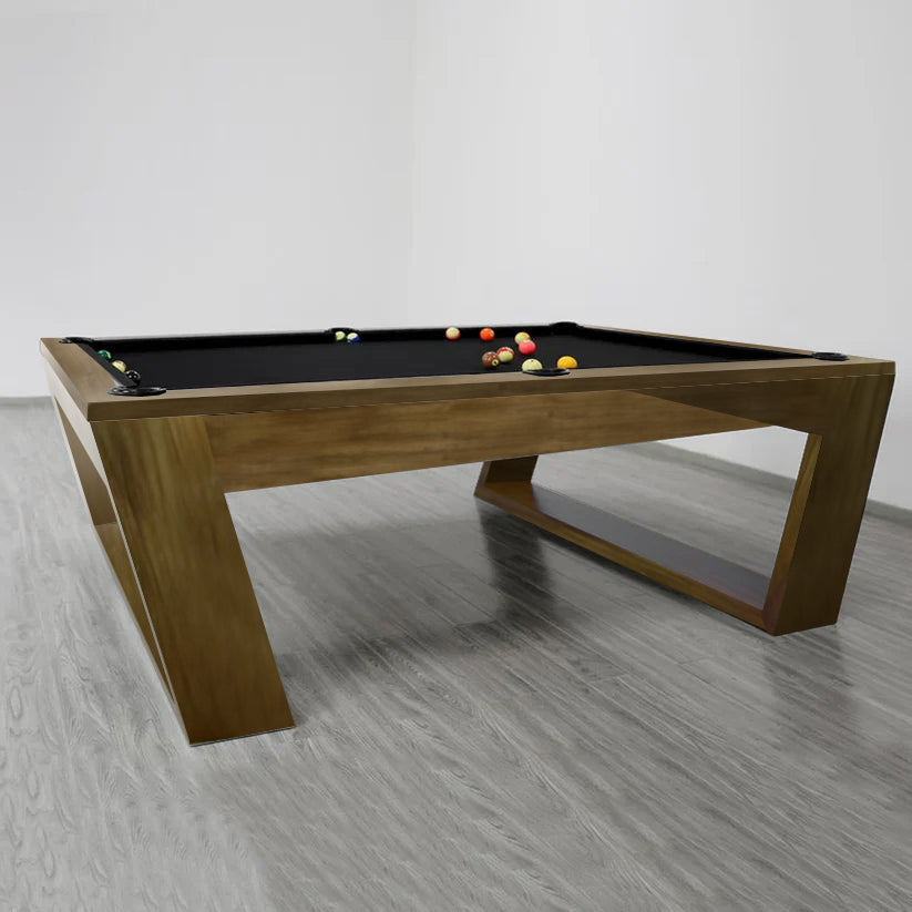 Valenti Luxury Billiards Table - Modern Minimalist Pool Table | Hand-Rubbed Lacquer Finish | Tuscany Leather Drop Pockets | Customizable Design.