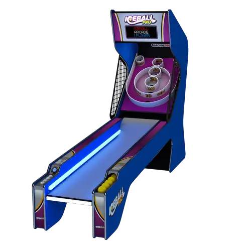 Ice Ball Pro Home Skee-Ball Arcade by ICE Games – 10' LED Alley Roller | Black, Blue, or Pink Customization | 5 Multiplayer Game Modes | Free Play | Home Game Room.