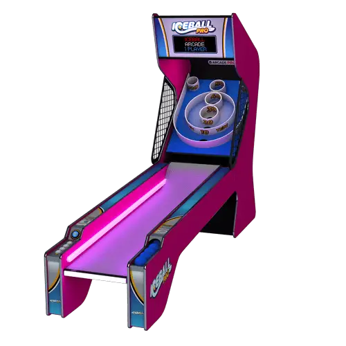 Ice Ball Pro Home Skee-Ball Arcade by ICE Games – 10&#39; LED Alley Roller | Black, Blue, or Pink Customization | 5 Multiplayer Game Modes | Free Play | Home Game Room.