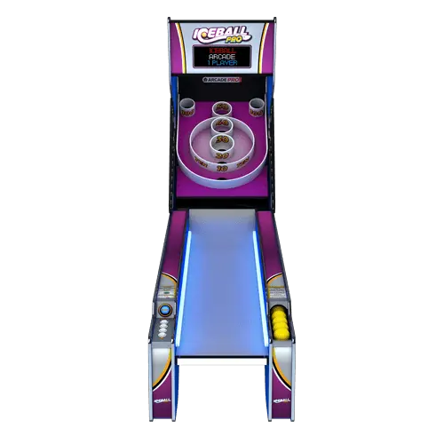 Ice Ball Pro Home Skee-Ball Arcade by ICE Games – 10&#39; LED Alley Roller | Black, Blue, or Pink Customization | 5 Multiplayer Game Modes | Free Play | Home Game Room.