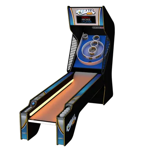 Ice Ball Pro Home Skee-Ball Arcade by ICE Games – 10&#39; LED Alley Roller | Black, Blue, or Pink Customization | 5 Multiplayer Game Modes | Free Play | Home Game Room.