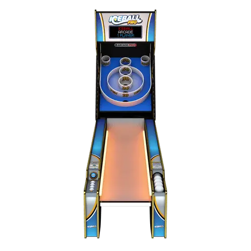 Ice Ball Pro Home Skee-Ball Arcade by ICE Games – 10&#39; LED Alley Roller | Black, Blue, or Pink Customization | 5 Multiplayer Game Modes | Free Play | Home Game Room.