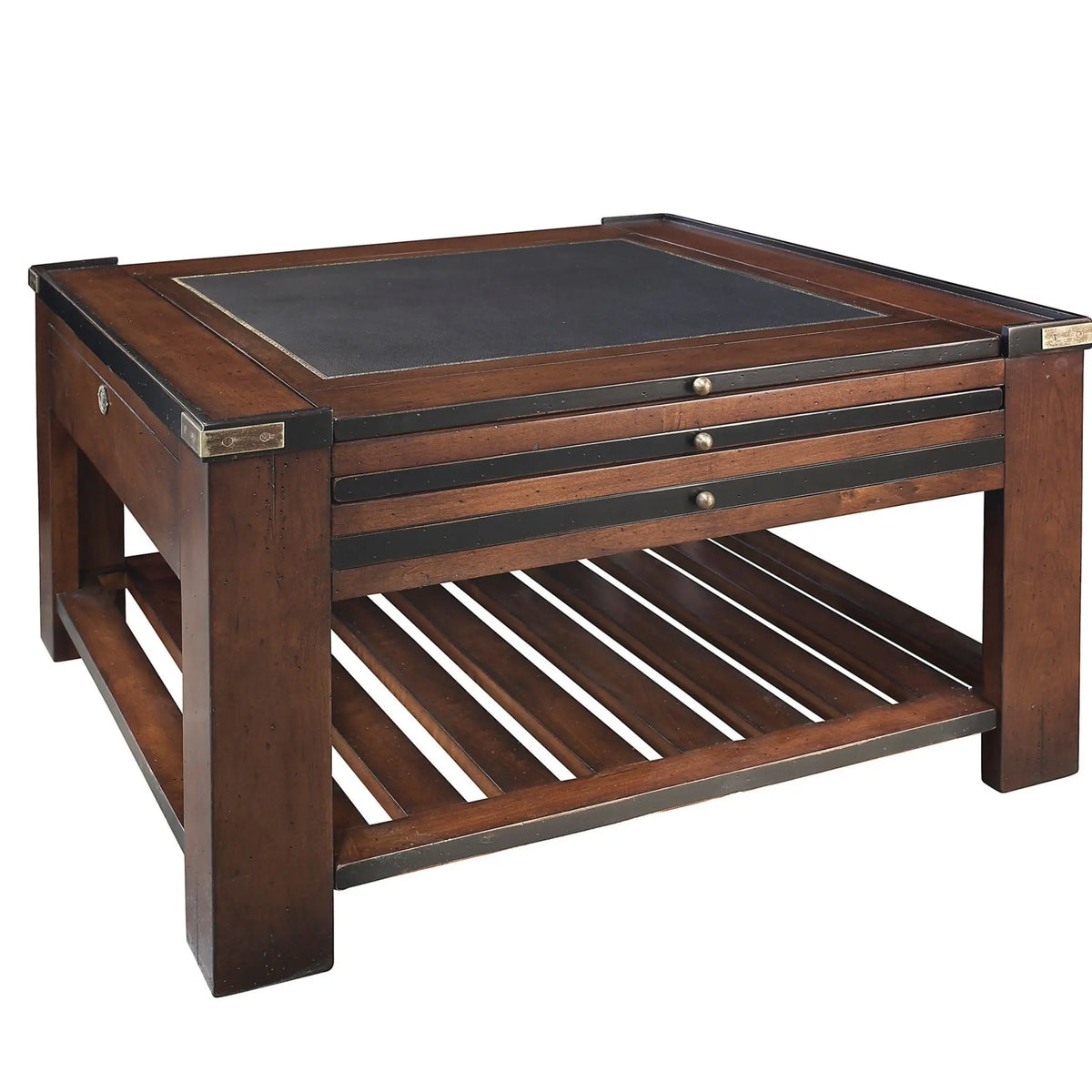 Convertible 4-in-1 Game &amp; Coffee Table w/Checker &amp; Poker Board by Authentic Models.