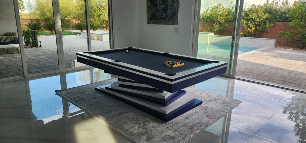 Neavio Modern Slate Pool Table – Luxury Billiards Table | Solid Hardwood Frame | 3-Piece Precision Slate | Leather Drop Pockets | Matte or High-Gloss Finish.