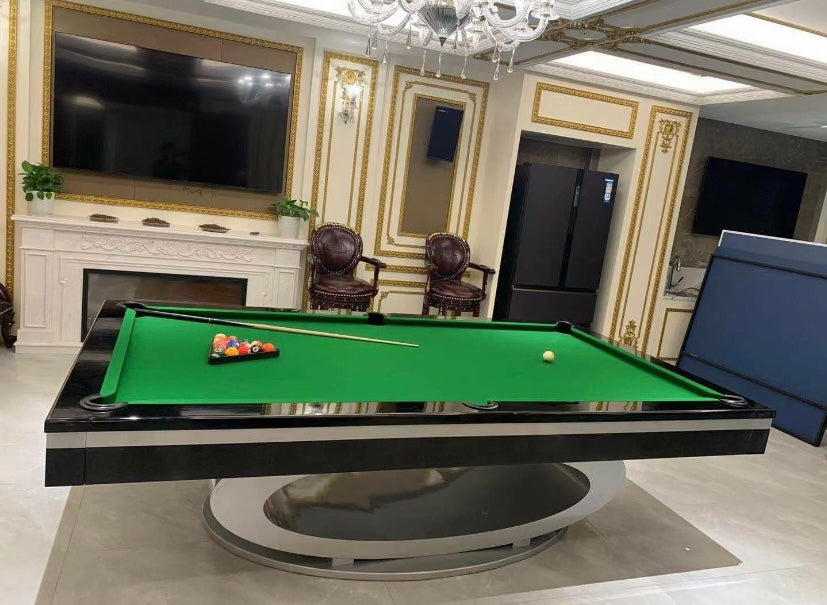 Sierra Modern Luxury Pool Table – Contemporary Slate Billiards Table | Solid Hardwood Frame | 3-Piece Precision Slate | Leather Drop Pockets | Matte or High-Gloss Finish.