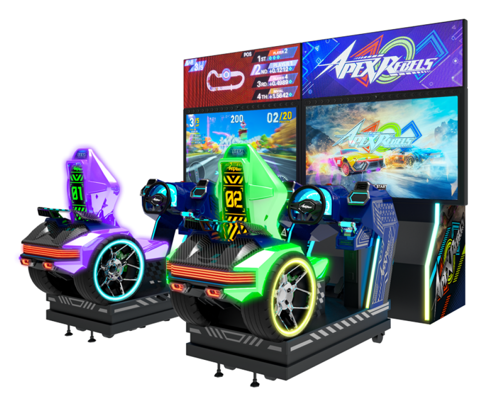 Apex Rebels – Motion Racing Arcade Machine with Pneumatic Motion Base