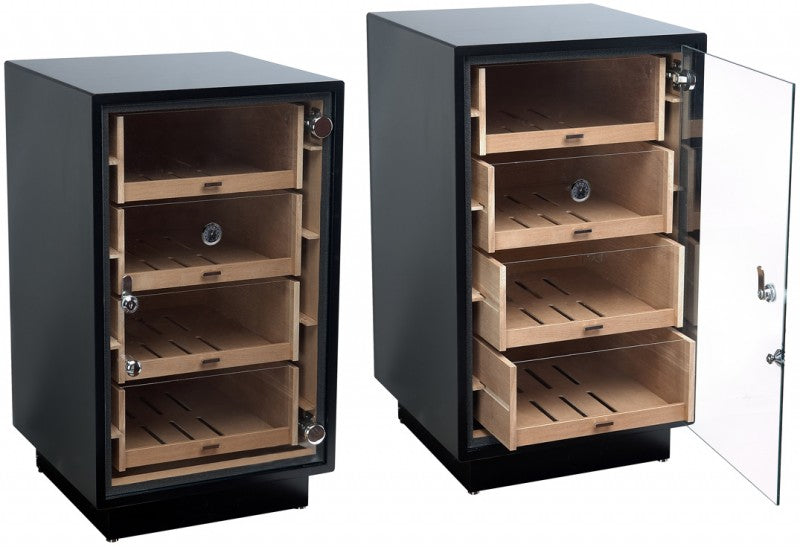 250 Cigar Storage Humidor Upright Countertop Glass Cigar Display Cabinet - Manchester.