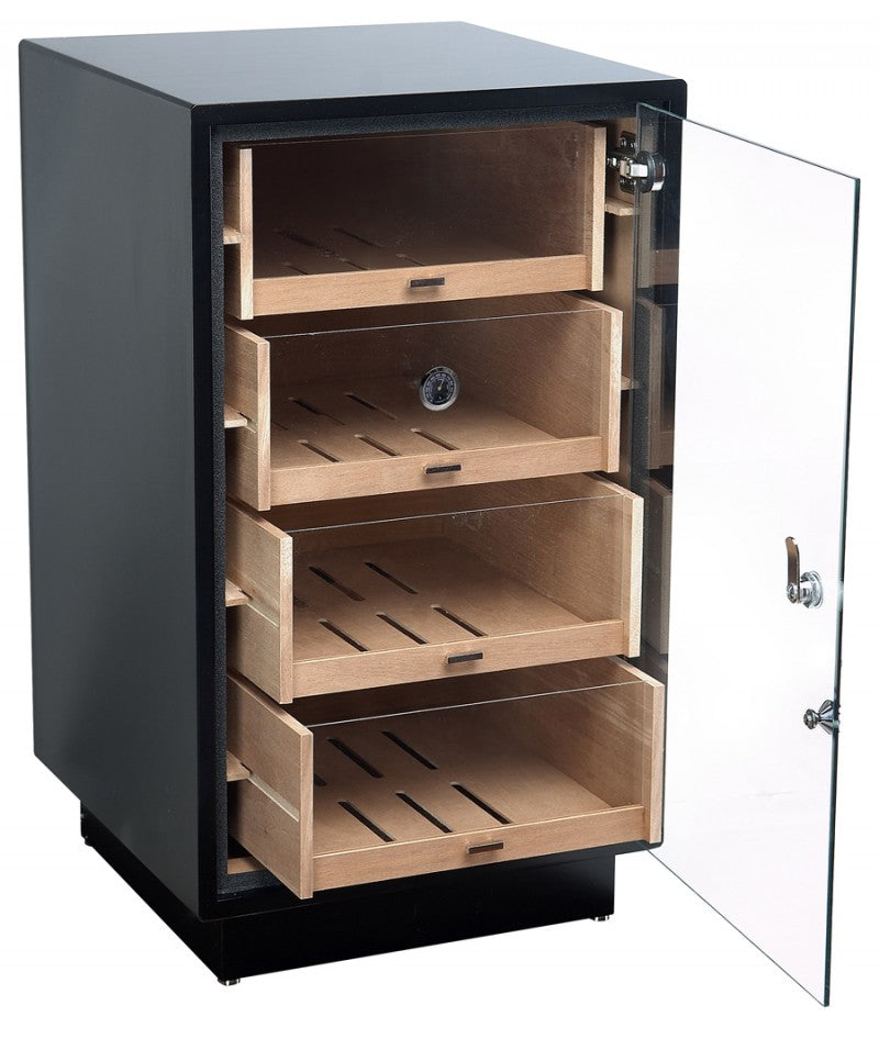 250 Cigar Storage Humidor Upright Countertop Glass Cigar Display Cabinet – Manchester.