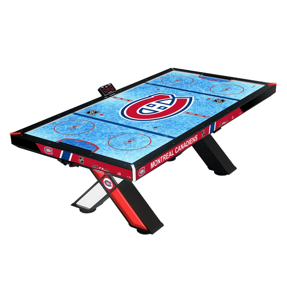 Home NHL Air FX Pro 8&#39; Air Hockey Table – Official NHL Licensed | LED Backlit Playfield | Powder Coated Steel &amp; Hardwood Accents | Programmable LEDs | Choose Your Team.