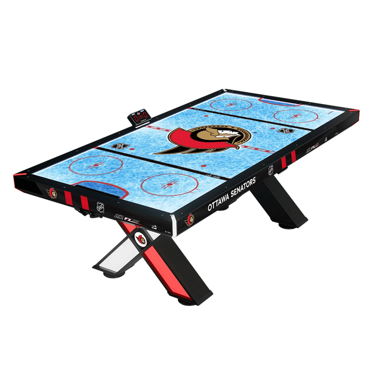 Home NHL Air FX Pro 8&#39; Air Hockey Table – Official NHL Licensed | LED Backlit Playfield | Powder Coated Steel &amp; Hardwood Accents | Programmable LEDs | Choose Your Team.