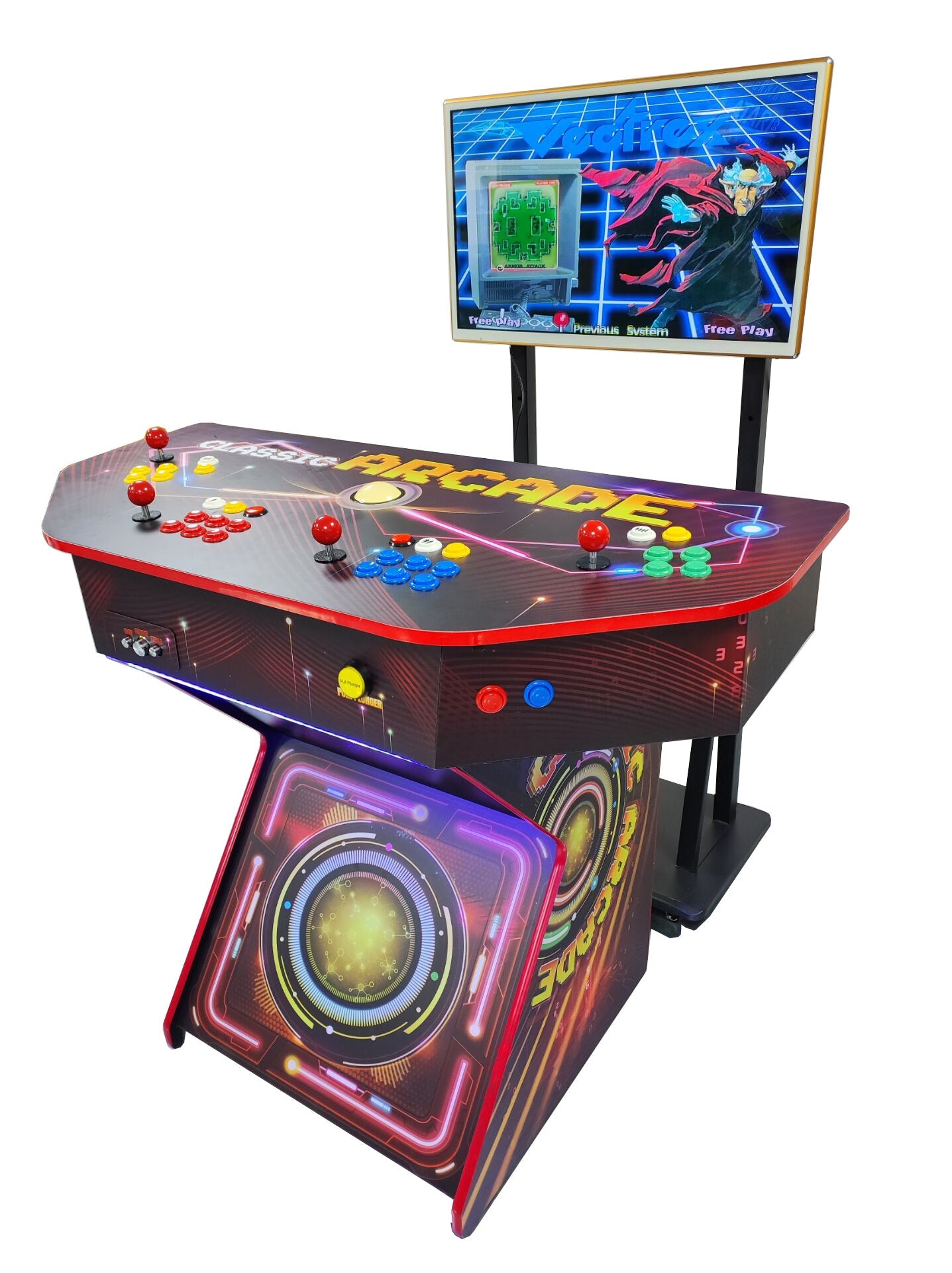 Arcade Control Panel for TV | 4 Player Retro Arcade Machine Game Room Console by Game Room City - Arcade