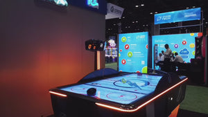 NHL Team Air FX full-size 8-foot air hockey table with LED playfield and custom team graphics
