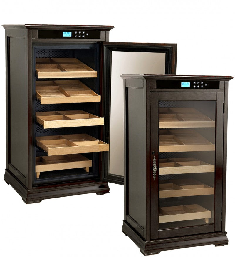 1250 Luxury Cigar Storage Espresso Electric Cigar Humidor – Redford Series.