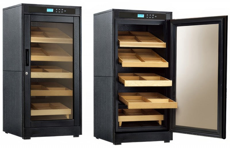 1250 Luxury Cigar Count Black Electric Cigar Humidor Cabinet – Redford Lite.
