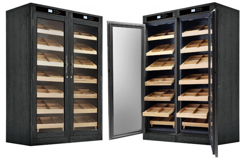 4000 Cigar Count Black Oak Cigar Humidor Cabinet – Reagan Lite.