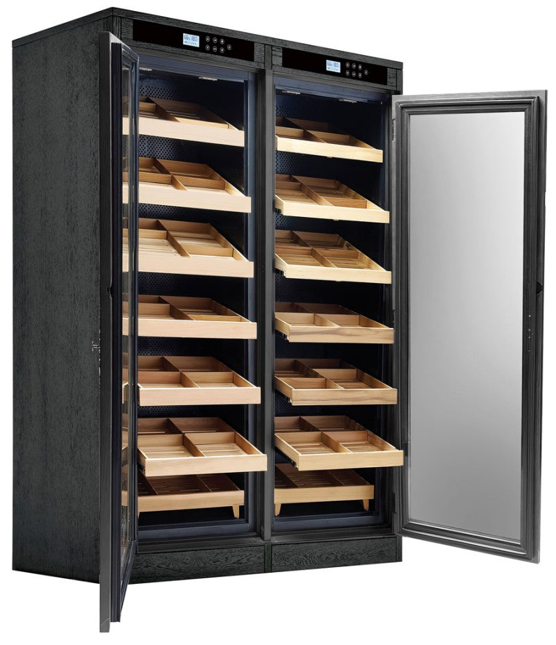 4000 Cigar Count Black Oak Cigar Humidor Cabinet – Reagan Lite.