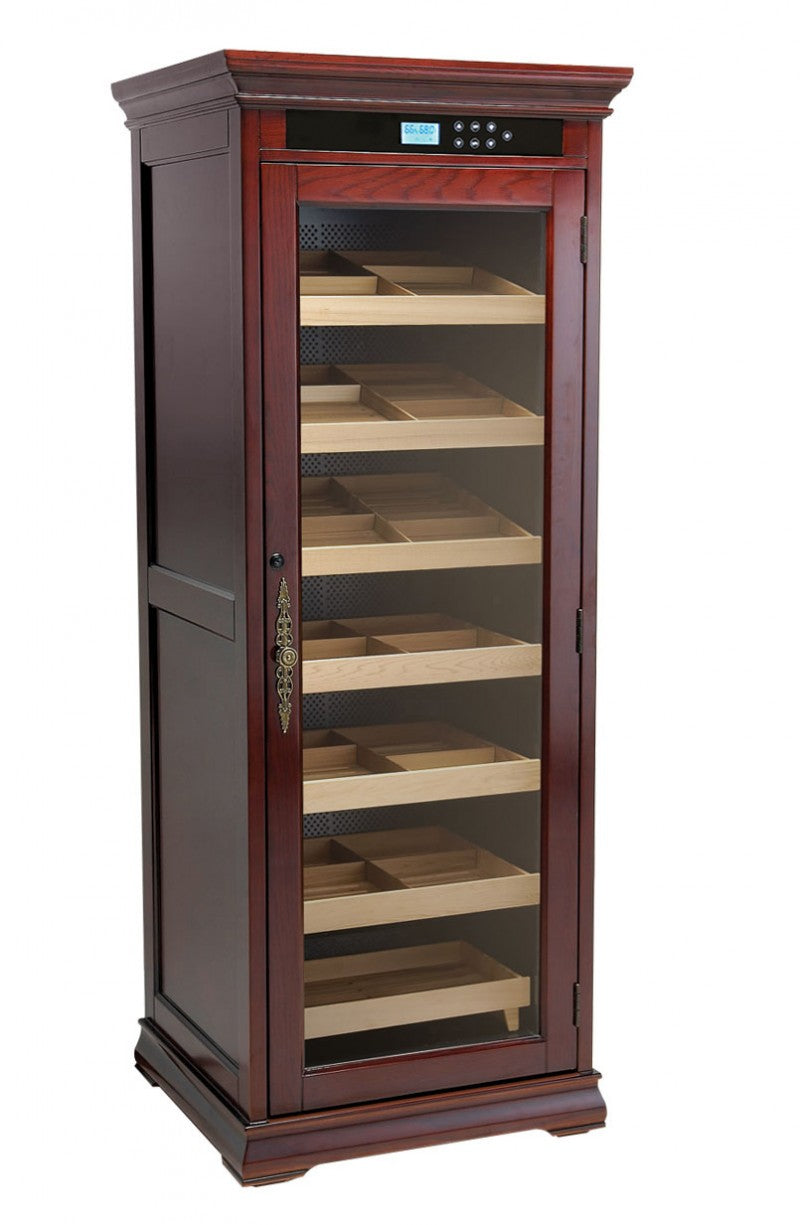 2000 Cigar Count Dark Cherry Electric Cigar Humidor Cabinet – Remington Series.