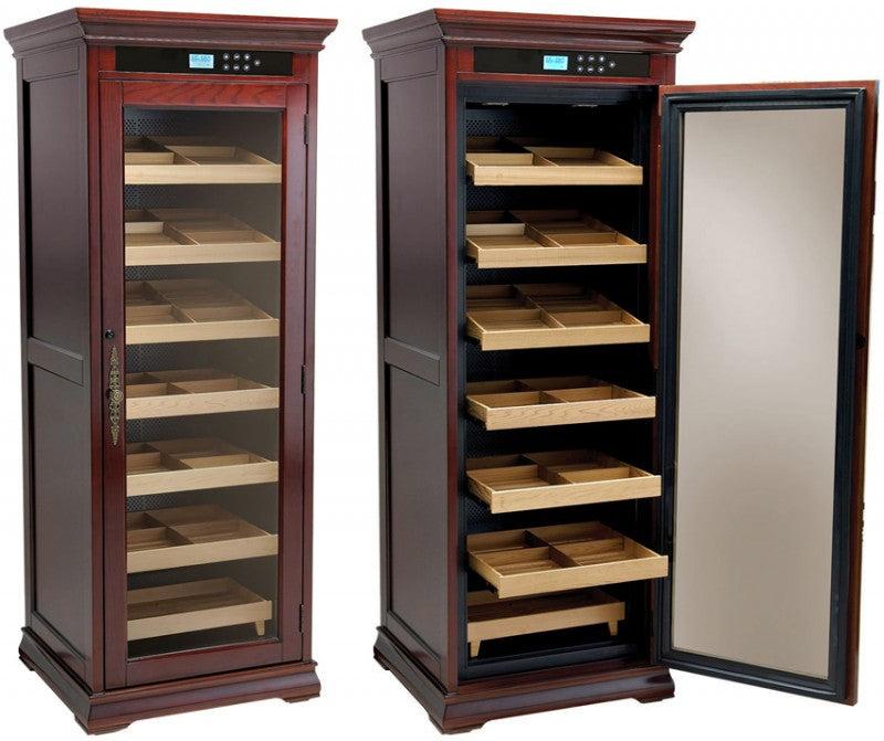 2000 Cigar Count Dark Cherry Electric Cigar Humidor Cabinet – Remington Series.